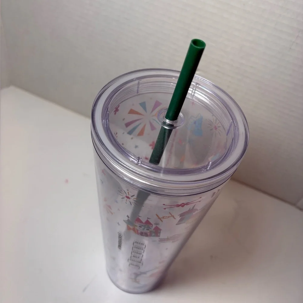 Disneyland Starbucks 24 oz Tumbler with Straw California Adventure Travel